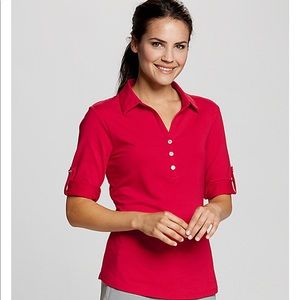 Cutter & Buck Womens Elbow-Sleeve Thrive Polo